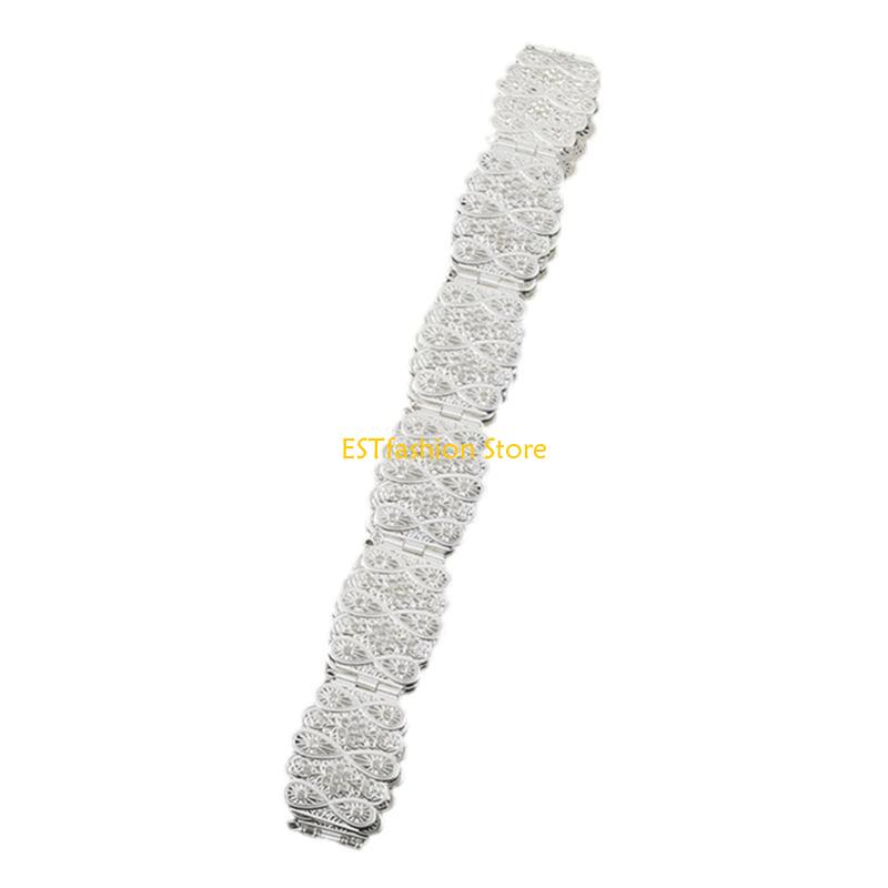 Street Fashion Reference - Y5GC Rhinestones Wide Waist Belt Modern