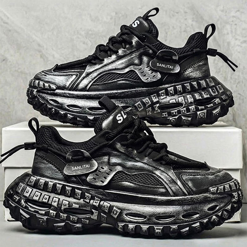 Street Fashion Walking - Big Size Men Mesh Chunky Dad