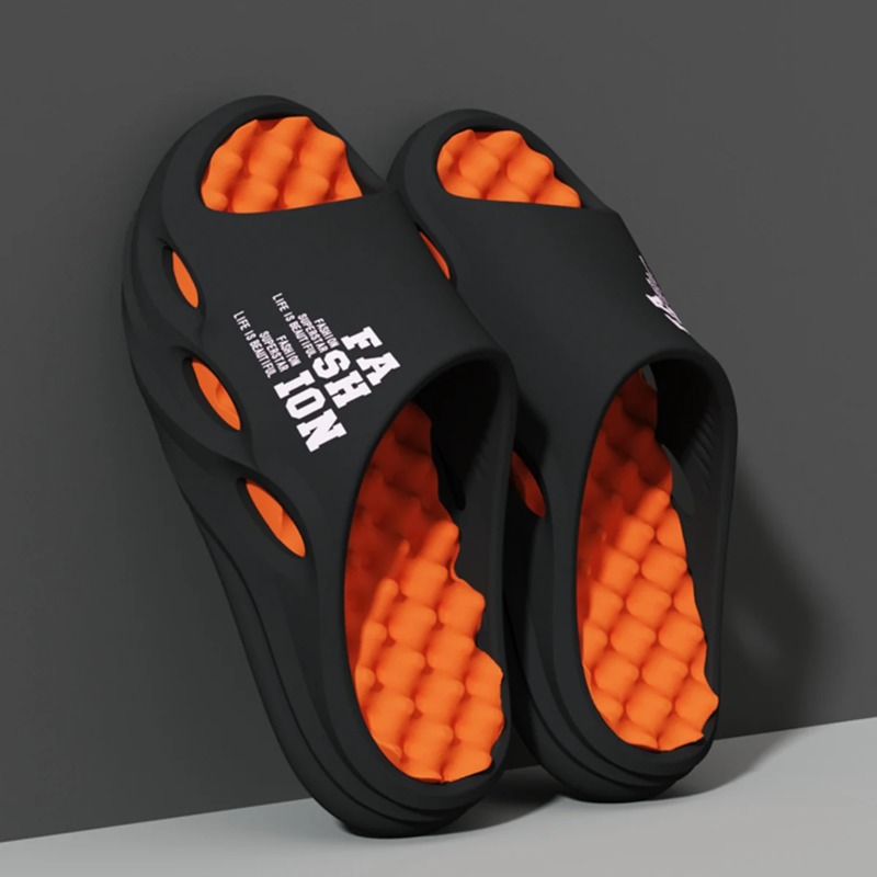 Street Fashion Style Male - Men Fashion Massage Slippers Indoor/Outdoor Sandals