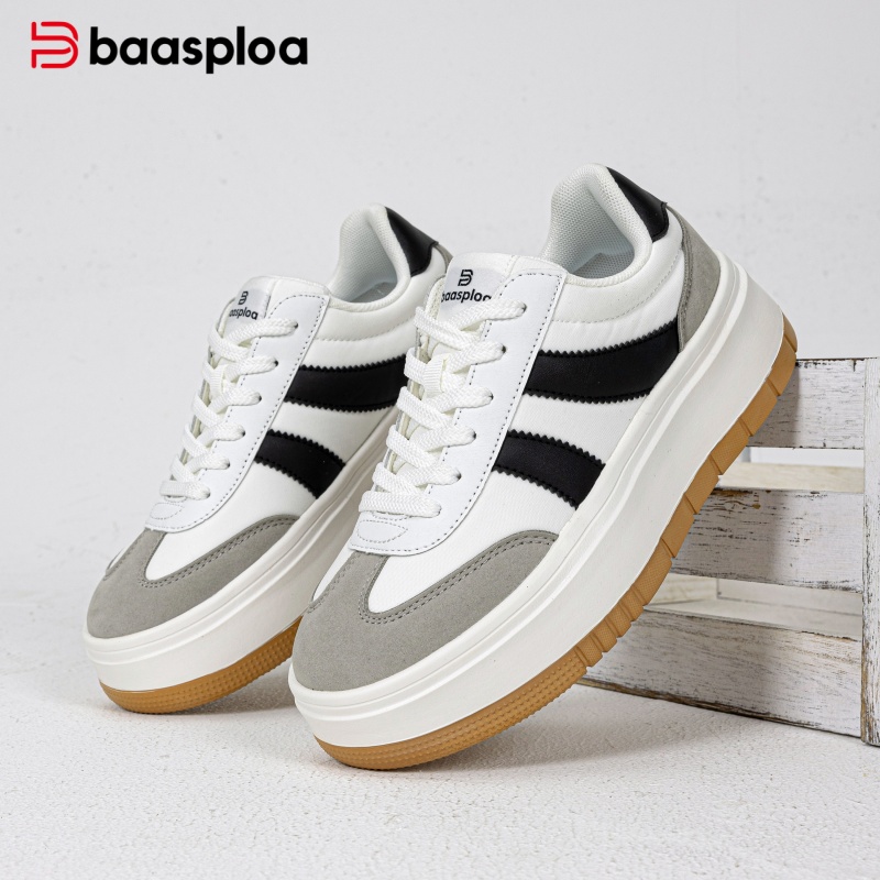 Street Fashion Walking - Baasploa Women Platform Sneakers Chunky Thick