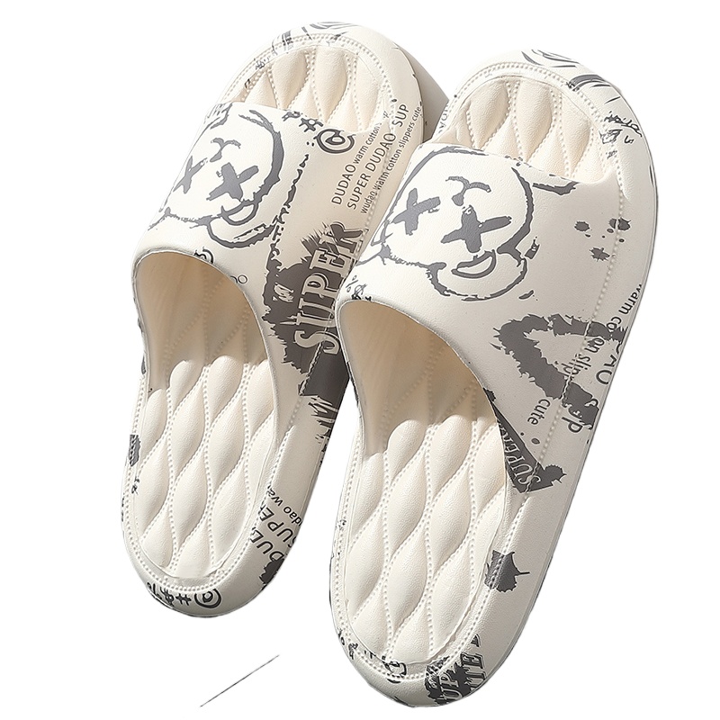 Street Fashion Style Male - Hot Men's Flip-flops Summer Slippers Printing