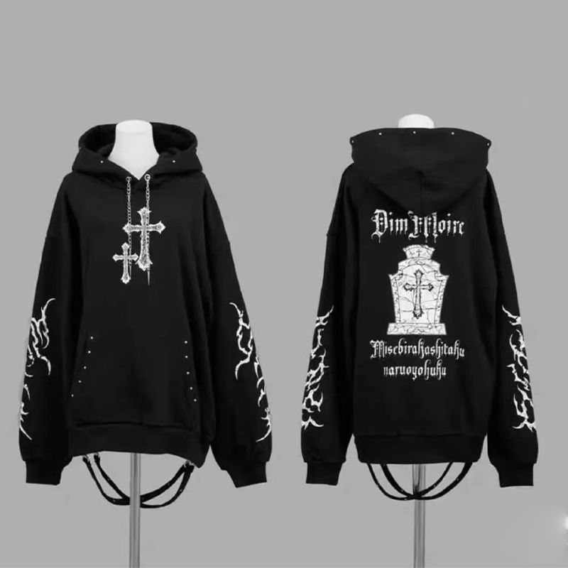 new Subculture Gothic Stylish  - Graphic Hoodie Streetwear ulasan dan harga