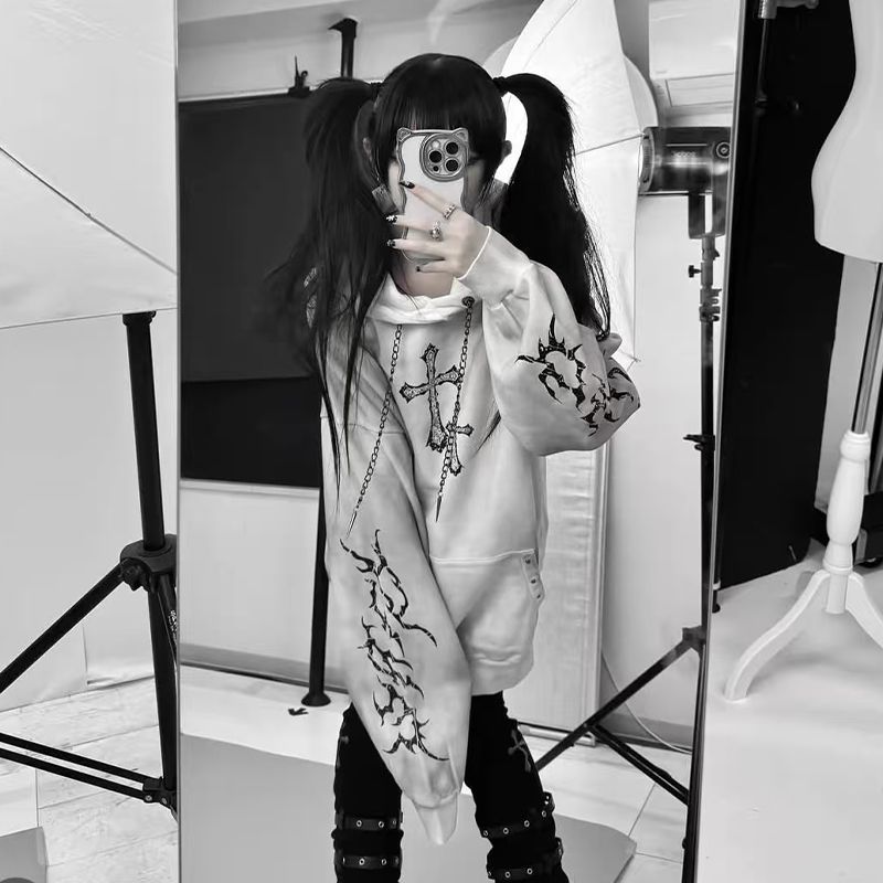 new Subculture Gothic Stylish  - Graphic Hoodie Streetwear ulasan dan harga