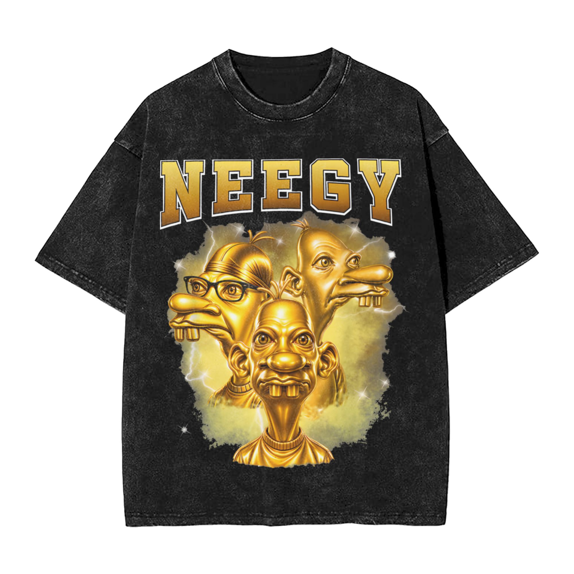 Harajuku Washed Shirt Golden N - Street Fashion Gen Z ulasan dan harga