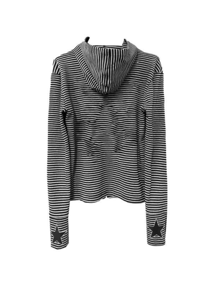 Men Women Gothic Style Striped - Graphic Hoodie Streetwear ulasan dan harga