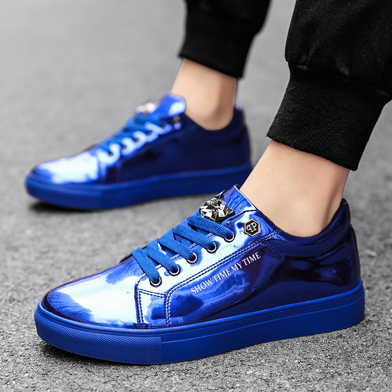 Luxury Men Casual Sneakers Blu - Street Fashion Walking ulasan dan harga