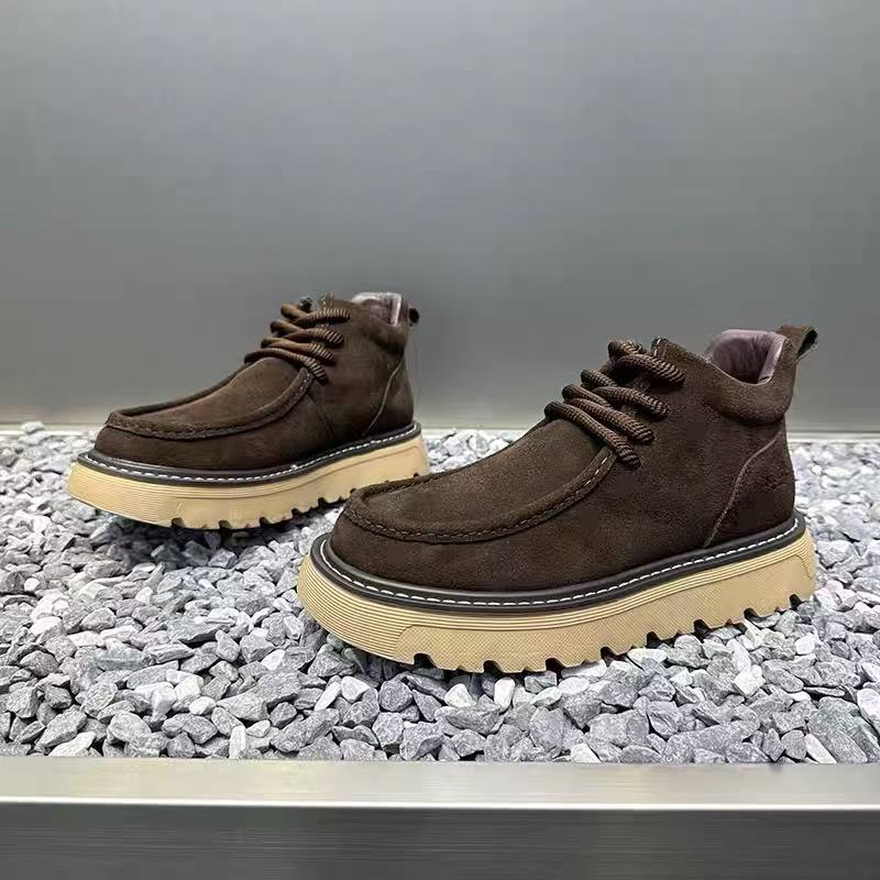 Autum Winter Men Platform Boot - Street Fashion Walking ulasan dan harga