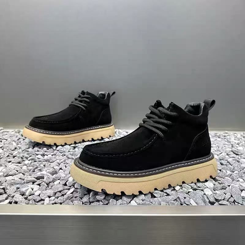 Autum Winter Men Platform Boot - Street Fashion Walking ulasan dan harga