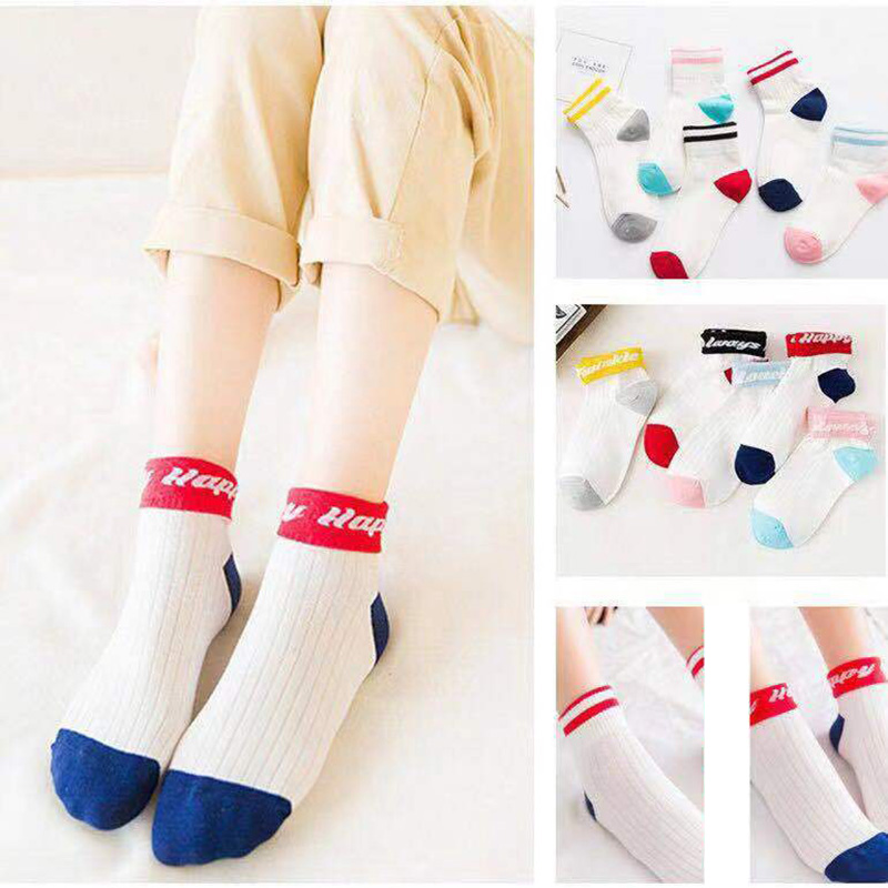 3Pairs Korean Cute Striped Cot - Street Fashion Youtube ulasan dan harga