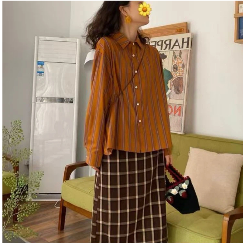 Spring New Striped Loose Casua - Street Fashion Youth ulasan dan harga