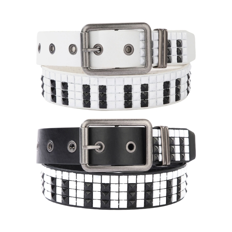 Piano Rivets Decorative Belt W - Street Fashion Reference ulasan dan harga