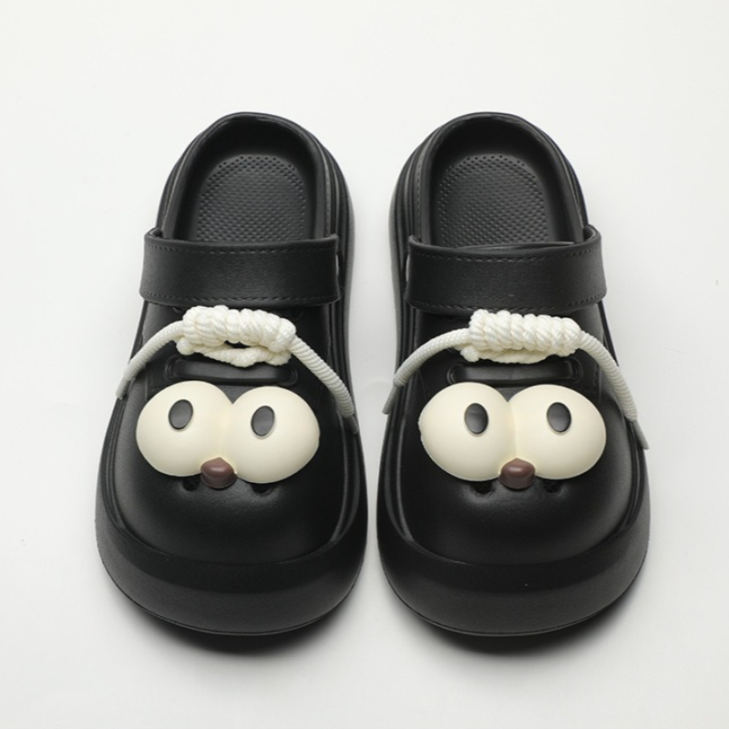 Cute DIY Big Eyes Fashion Clog - Street Fashion Walking ulasan dan harga