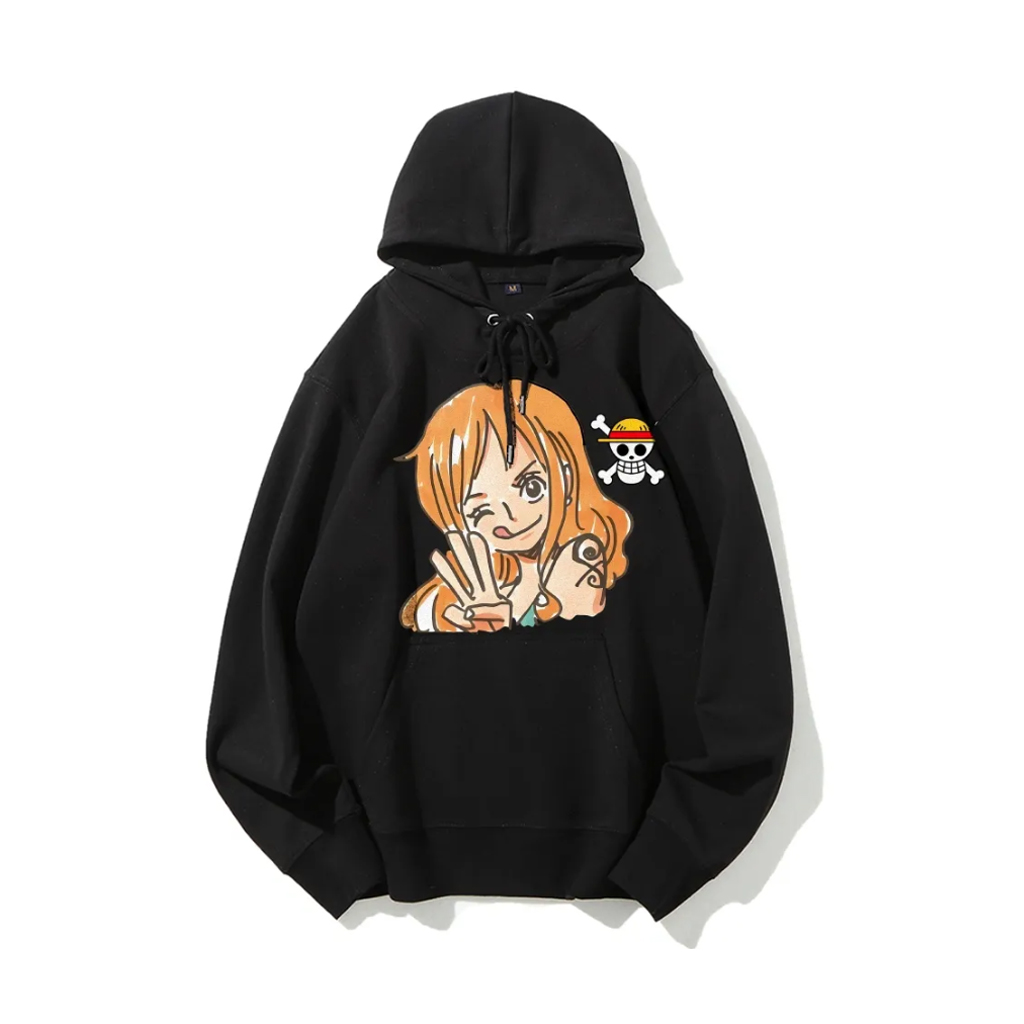 One Piece Nami Anime Hoodie Me - Graphic Hoodie Streetwear ulasan dan harga