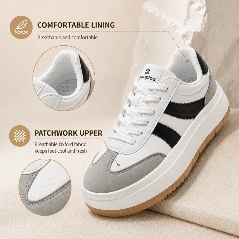 Baasploa Women Platform Sneake - Street Fashion Walking ulasan dan harga