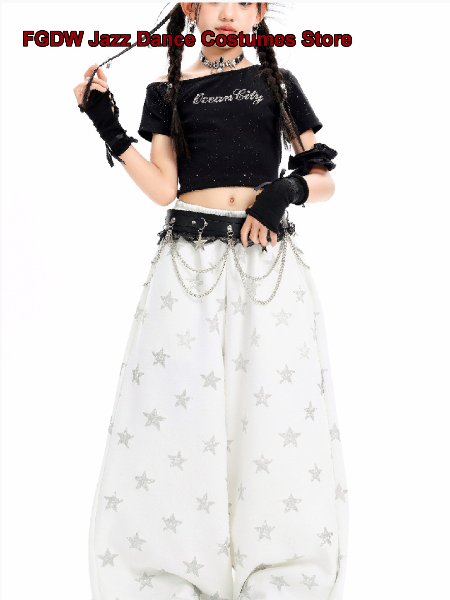 Girls Hip-Hop Fashion Jazz Str - Street Fashion Walking ulasan dan harga
