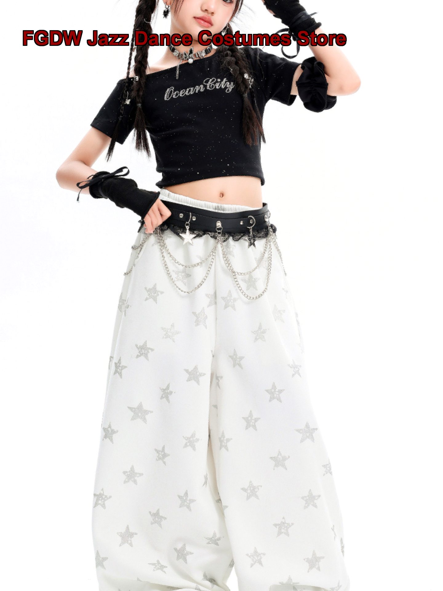 Girls Hip-Hop Fashion Jazz Str - Street Fashion Walking ulasan dan harga