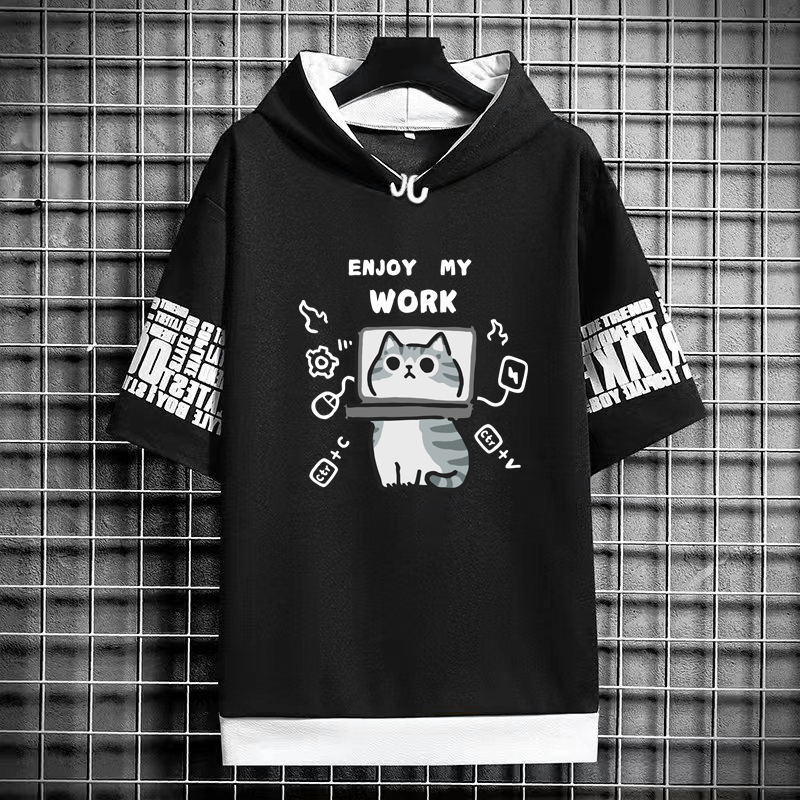 Harajuku Men's T-Shirt Hoodie  - Graphic Hoodie Streetwear ulasan dan harga