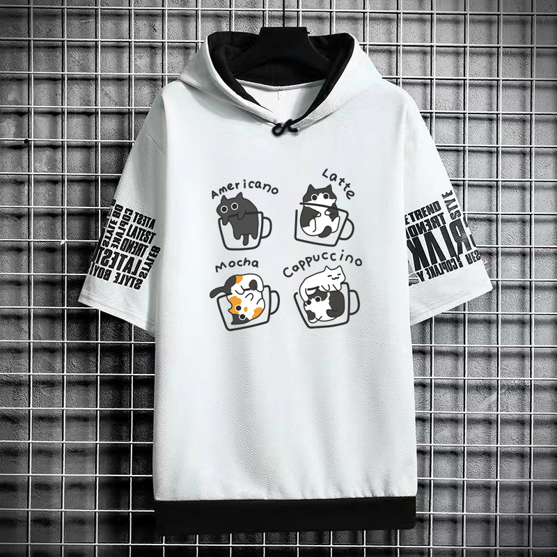 Harajuku Men's T-Shirt Hoodie  - Graphic Hoodie Streetwear ulasan dan harga
