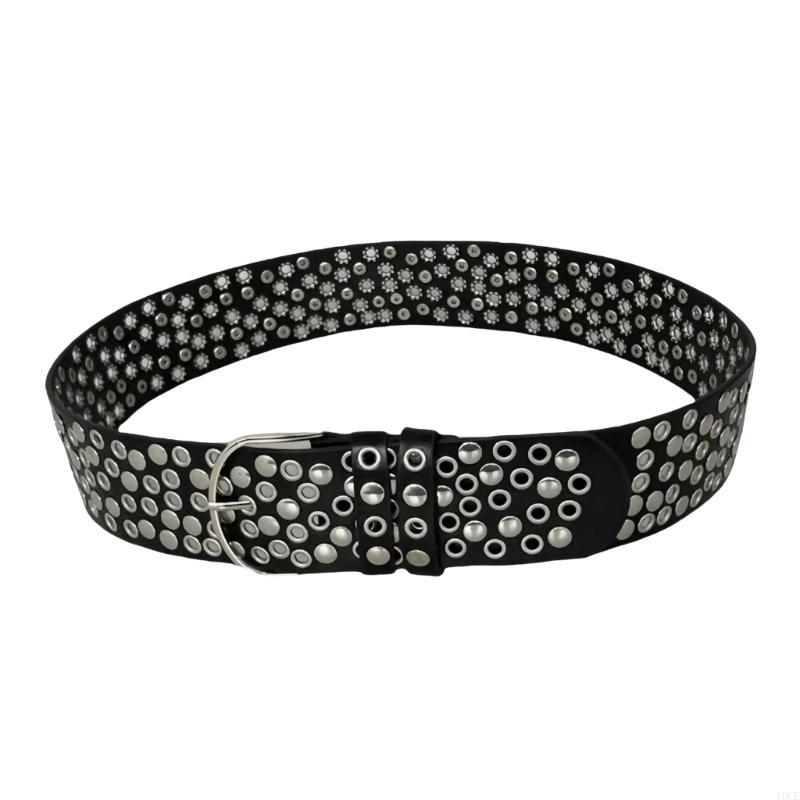 Punk Rivet Studded Belt with F - Street Fashion Reference ulasan dan harga
