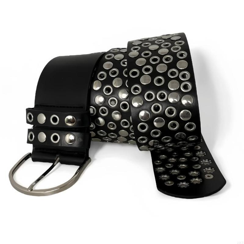 Punk Rivet Studded Belt with F - Street Fashion Reference ulasan dan harga