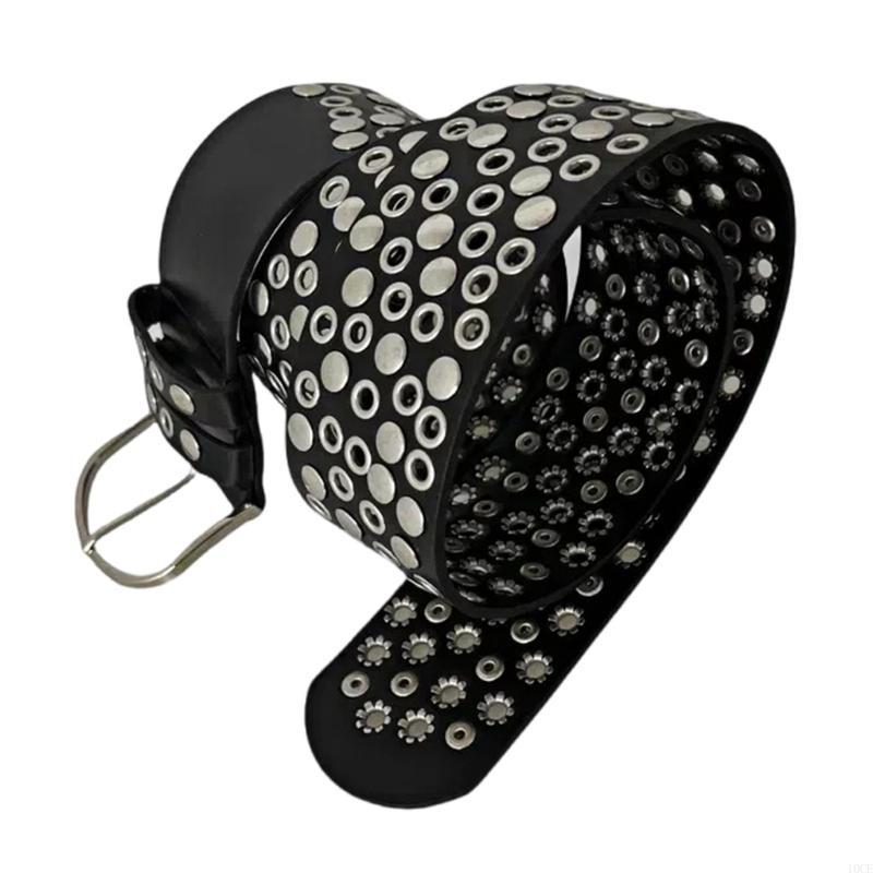 Punk Rivet Studded Belt with F - Street Fashion Reference ulasan dan harga