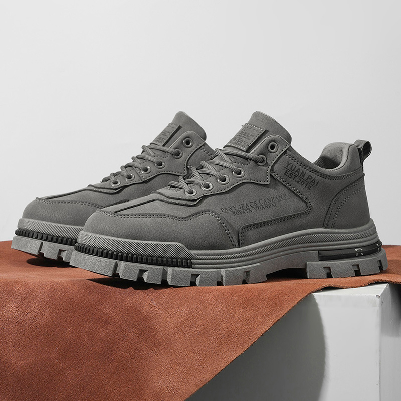 Men's Thick Sole Work Boots No - Street Fashion Walking ulasan dan harga
