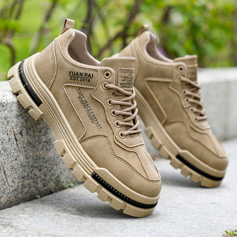 Men's Thick Sole Work Boots No - Street Fashion Walking ulasan dan harga