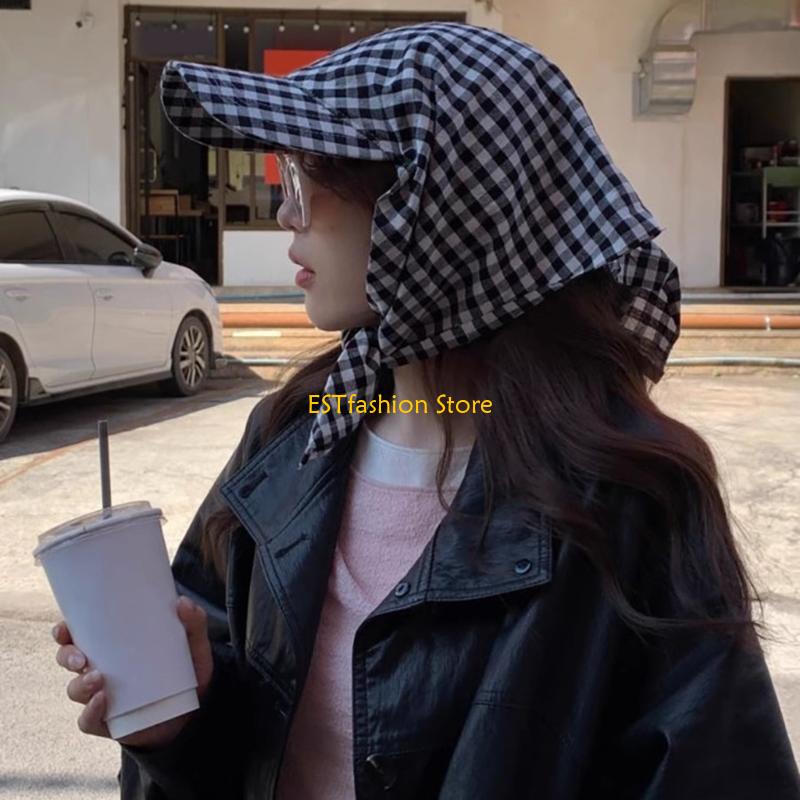 Y5GC Korean Styles Plaids Head - Street Fashion Reference ulasan dan harga