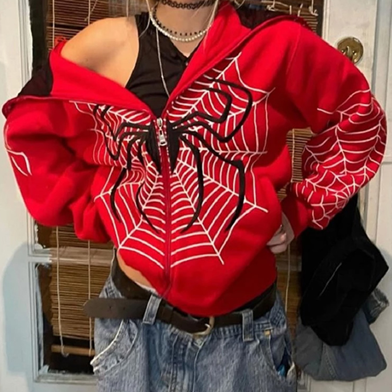 Y2k Rhinestone Skeleton Hoodie - Graphic Hoodie Streetwear ulasan dan harga