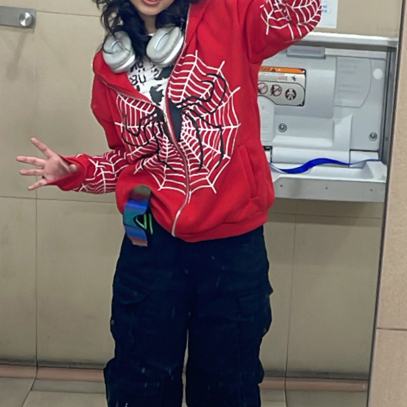 Y2k Rhinestone Skeleton Hoodie - Graphic Hoodie Streetwear ulasan dan harga