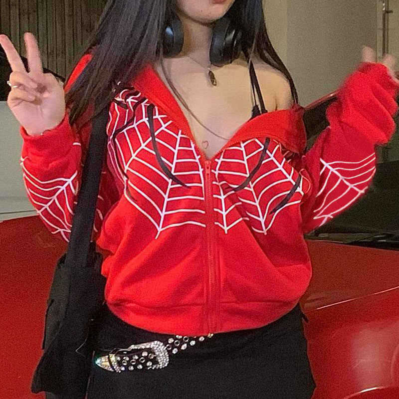 Y2k Rhinestone Skeleton Hoodie - Graphic Hoodie Streetwear ulasan dan harga