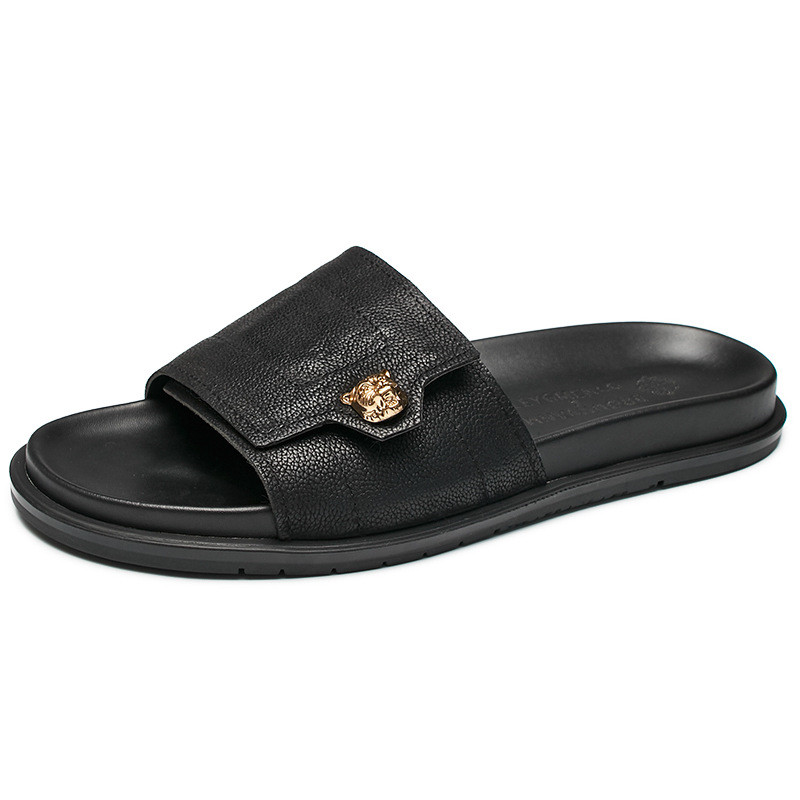 2025 New Genuine Leather Slipp - Street Fashion Style Male ulasan dan harga