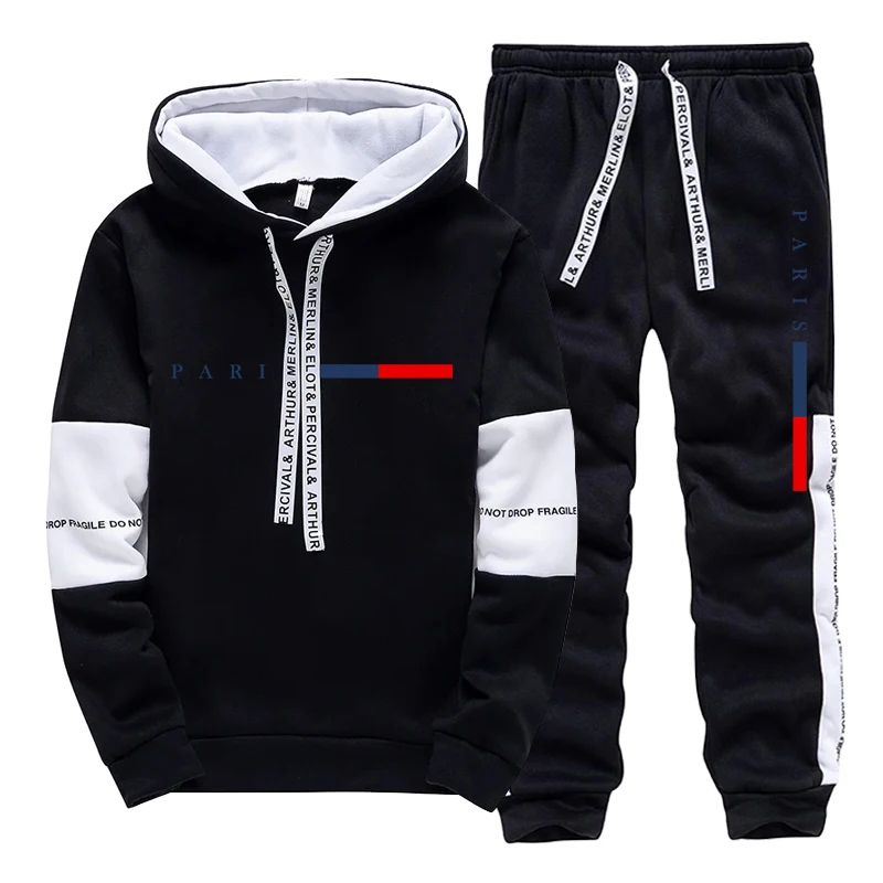 Men's Set/Hoodie/Pants Paris F - Street Fashion Men ulasan dan harga