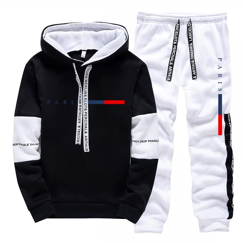 Men's Set/Hoodie/Pants Paris F - Street Fashion Men ulasan dan harga