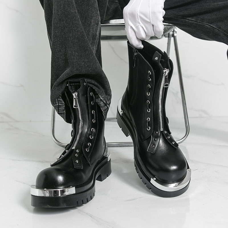 Men's thick soled boots Design - Street Fashion Walking ulasan dan harga
