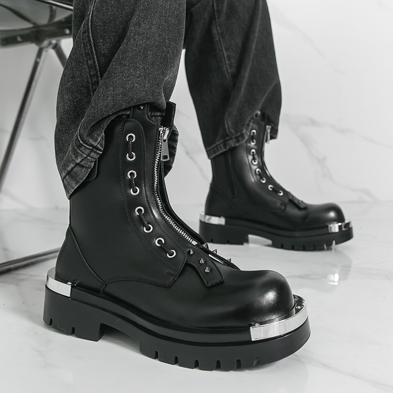 Men's thick soled boots Design - Street Fashion Walking ulasan dan harga
