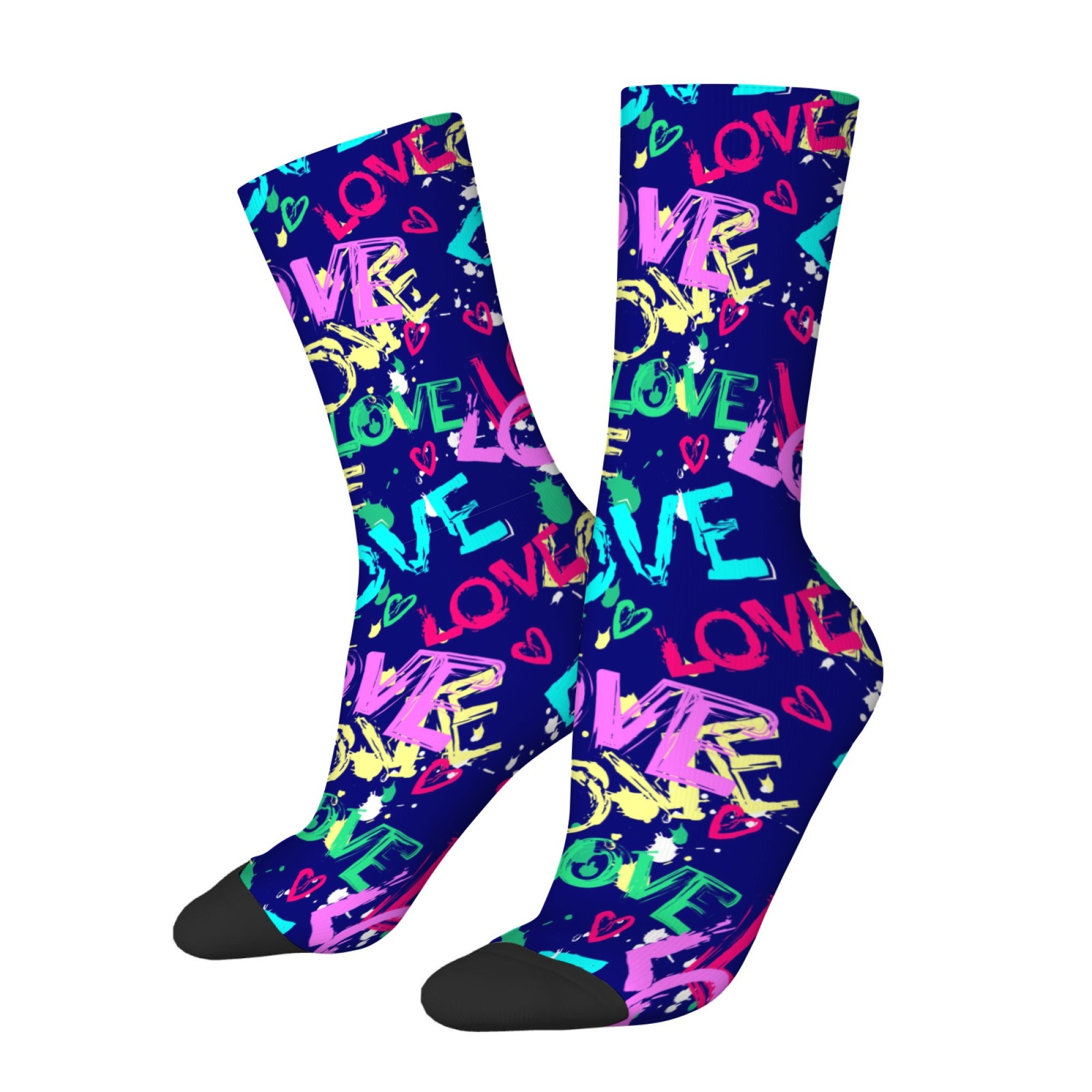 LOVE Colorful Graffiti Happy M - Street Fashion Youtube ulasan dan harga