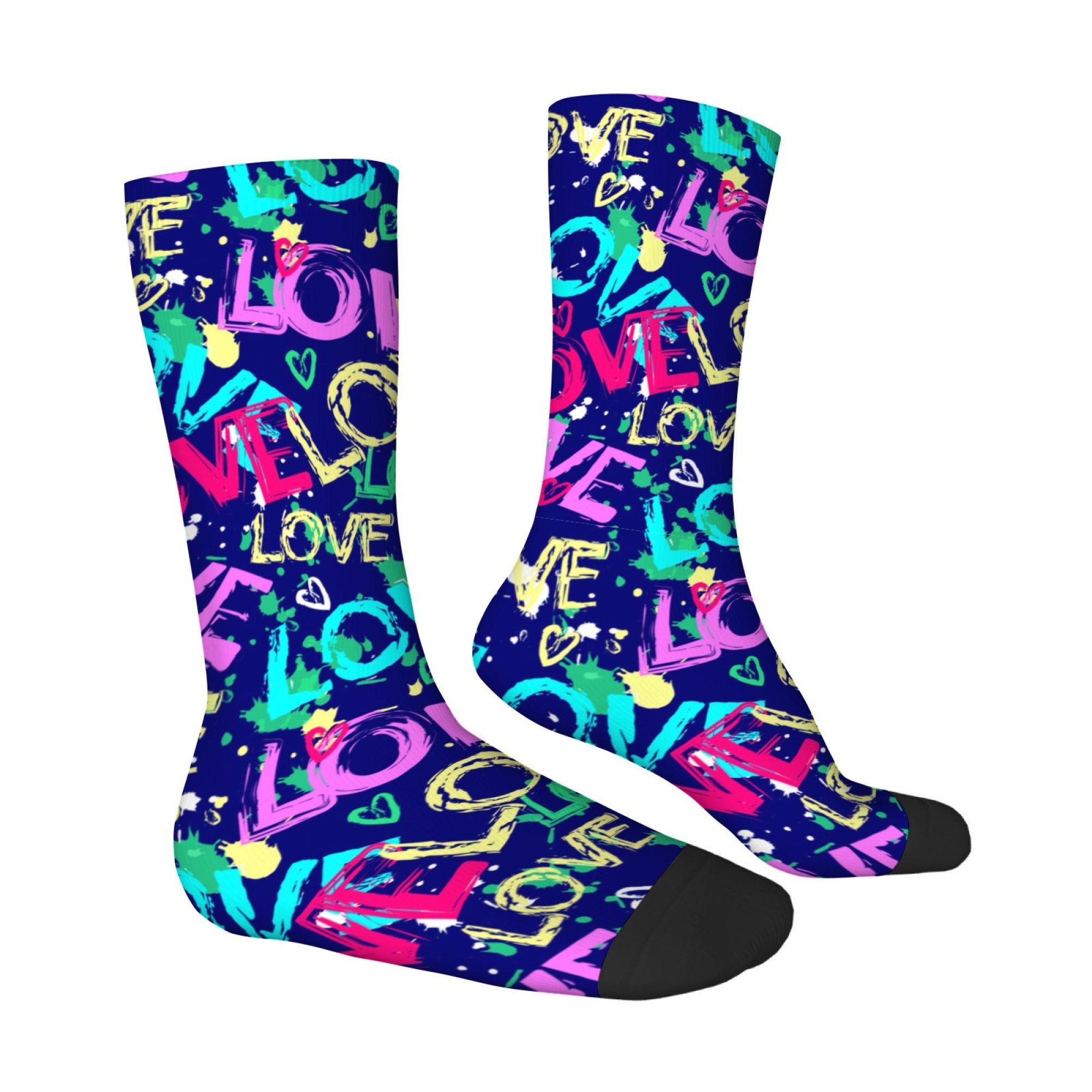 LOVE Colorful Graffiti Happy M - Street Fashion Youtube ulasan dan harga