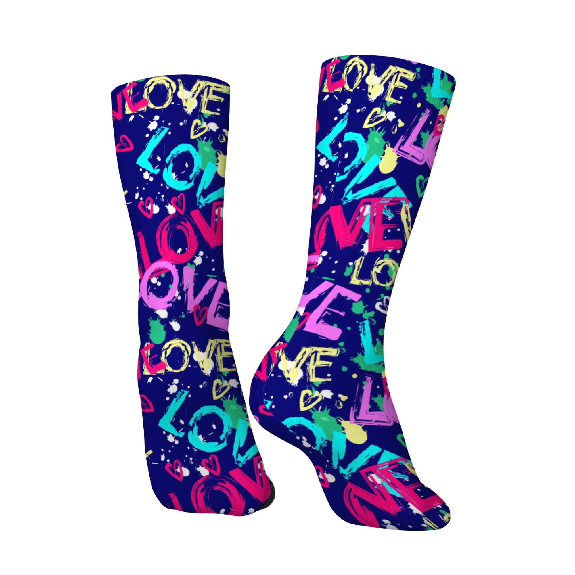 LOVE Colorful Graffiti Happy M - Street Fashion Youtube ulasan dan harga